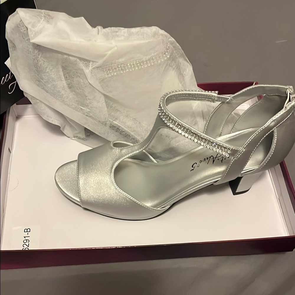 Elegant Silver Women's Heels